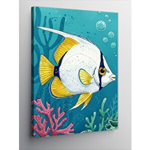 Kanvas Tablo Mercanların Yanında Tropik Balık 100x140 cm