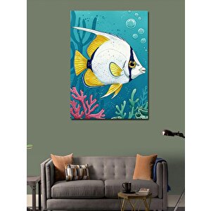 Kanvas Tablo Mercanların Yanında Tropik Balık 100x140 cm