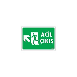 Acil Çıkış Uyarı Levhasi 25x35 Kod: 947