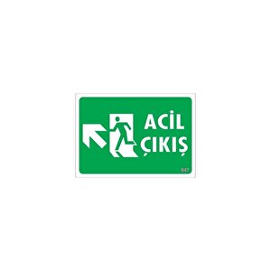 Acil Çıkış Uyarı Levhasi 25x35 Kod: 947