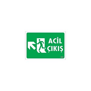Acil Çıkış Uyarı Levhasi 25x35 Kod: 947
