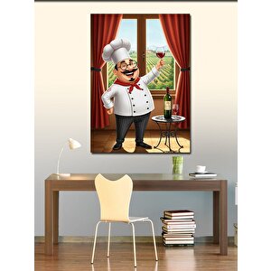Kanvas Tablo Şef Ve Şarap 50x70 cm