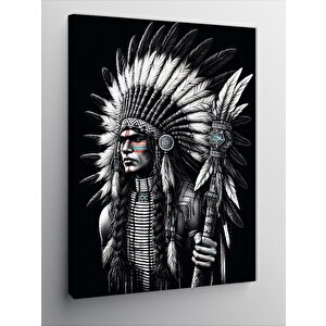 Kanvas Tablo Kızılderili Şef Portresi 70x100 cm