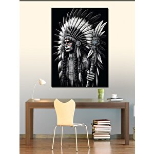 Kanvas Tablo Kızılderili Şef Portresi 70x100 cm