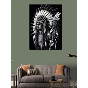 Kanvas Tablo Kızılderili Şef Portresi 70x100 cm