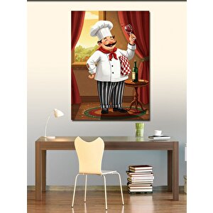 Kanvas Tablo Şef Ve Mutfağın Lezzetleri 70x100 cm