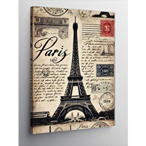 Kanvas Tablo Paris Ve Eyfel Kulesi Posteri 100x140 cm