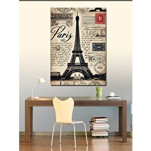 Kanvas Tablo Paris Ve Eyfel Kulesi Posteri 100x140 cm