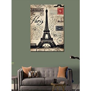 Kanvas Tablo Paris Ve Eyfel Kulesi Posteri 100x140 cm
