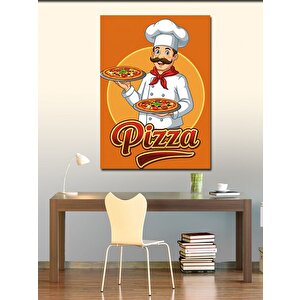 Kanvas Tablo Pizzacı Şef Posteri 70x100 cm