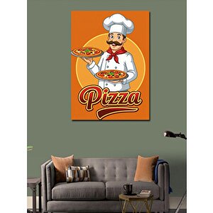 Kanvas Tablo Pizzacı Şef Posteri 70x100 cm