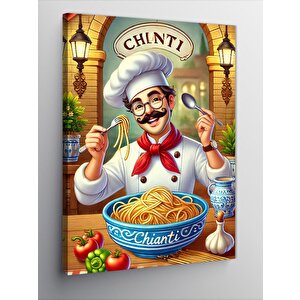 Kanvas Tablo Makarnacı İtalyan Şef 70x100 cm