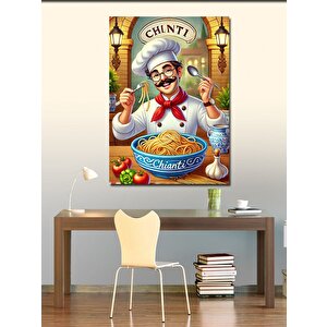 Kanvas Tablo Makarnacı İtalyan Şef 70x100 cm