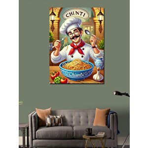 Kanvas Tablo Makarnacı İtalyan Şef 70x100 cm