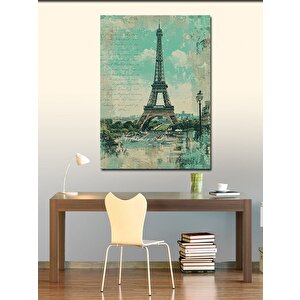 Kanvas Tablo Eyfel Kulesi Kartpostalı 70x100 cm