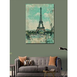 Kanvas Tablo Eyfel Kulesi Kartpostalı 70x100 cm
