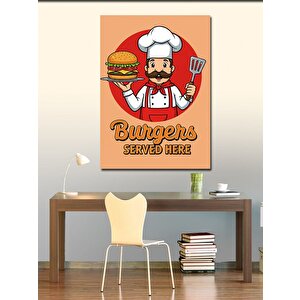 Kanvas Tablo Burger Şefi Posteri 70x100 cm