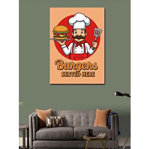 Kanvas Tablo Burger Şefi Posteri 70x100 cm