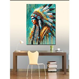 Kanvas Tablo Geleneksel Kızılderili Şefi 70x100 cm