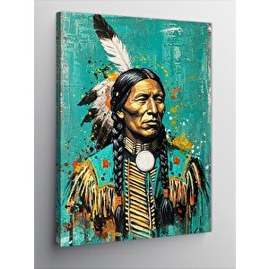 Kanvas Tablo Geleneksel Kızılderili Şef 50x70 cm