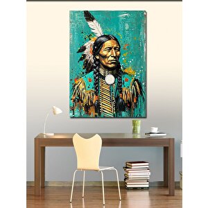 Kanvas Tablo Geleneksel Kızılderili Şef 50x70 cm