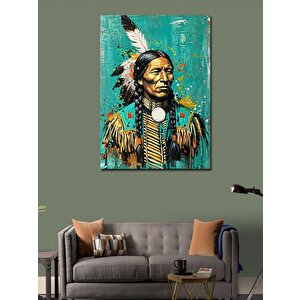 Kanvas Tablo Geleneksel Kızılderili Şef 50x70 cm