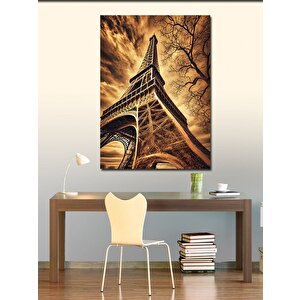 Kanvas Tablo Eyfel Kulesi Alt Açı Tasarımı 100x140 cm