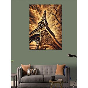Kanvas Tablo Eyfel Kulesi Alt Açı Tasarımı 100x140 cm