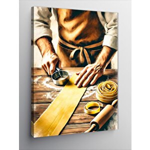 Kanvas Tablo Hamur Açan Şef Eller 70x100 cm