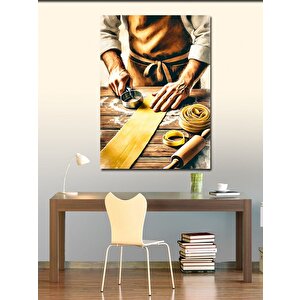 Kanvas Tablo Hamur Açan Şef Eller 70x100 cm