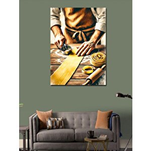 Kanvas Tablo Hamur Açan Şef Eller 70x100 cm