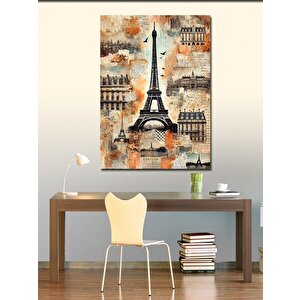 Kanvas Tablo Eyfel Kulesi Ve Paris Manzarası 70x100 cm