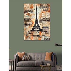 Kanvas Tablo Eyfel Kulesi Ve Paris Manzarası 70x100 cm