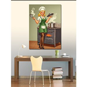 Kanvas Tablo Mutfağın Şefi Kadın 50x70 cm