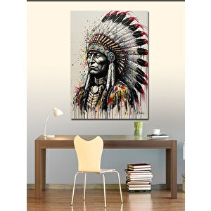 Kanvas Tablo Kızılderili Şef Portresi 70x100 cm