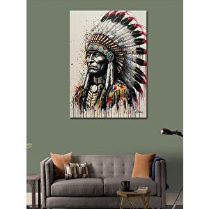 Kanvas Tablo Kızılderili Şef Portresi 70x100 cm