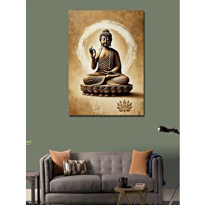Kanvas Tablo Lotus Üzerinde Buda 50x70 cm