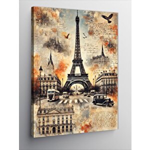 Kanvas Tablo Eyfel Kulesi Ve Paris Manzarası 100x140 cm