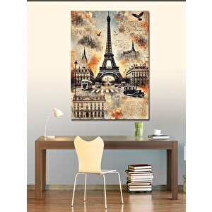 Kanvas Tablo Eyfel Kulesi Ve Paris Manzarası 100x140 cm