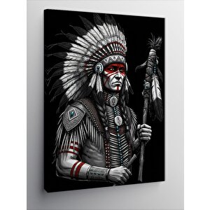 Kanvas Tablo Yerli Amerikan Şefi Portresi 70x100 cm
