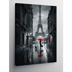 Kanvas Tablo Eyfel Ve Yağmur Çiftleri 70x100 cm