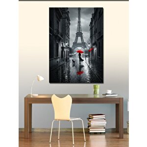 Kanvas Tablo Eyfel Ve Yağmur Çiftleri 70x100 cm