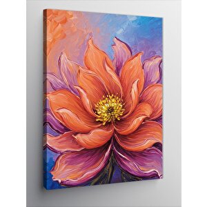 Kanvas Tablo Renkli Lotus Çiçeği 100x140 cm