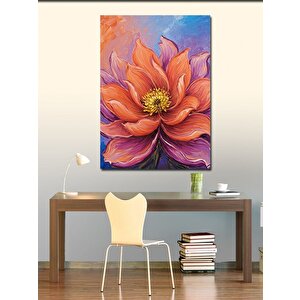 Kanvas Tablo Renkli Lotus Çiçeği 100x140 cm