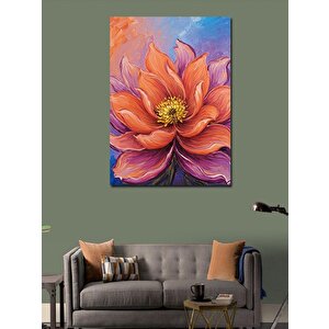 Kanvas Tablo Renkli Lotus Çiçeği 100x140 cm