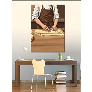 Kanvas Tablo Hamur Yapan Şef 70x100 cm