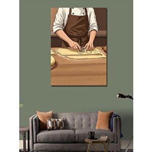 Kanvas Tablo Hamur Yapan Şef 70x100 cm