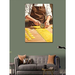 Kanvas Tablo Hamur Kesen Şef 50x70 cm