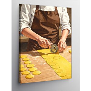 Kanvas Tablo Hamur Kesen Şef 70x100 cm