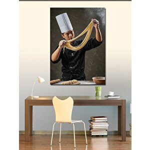 Kanvas Tablo Şef Ve Taze Makarna 100x140 cm